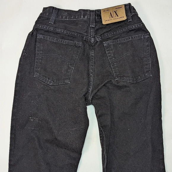 Vintage Y2K Black Straight Leg Classic Denim Jeans Cotton - 8L - Picture 2 of 10